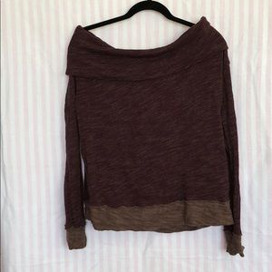 Free People off the shoulder long sleeve T